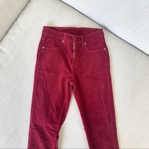Red corduroy pants